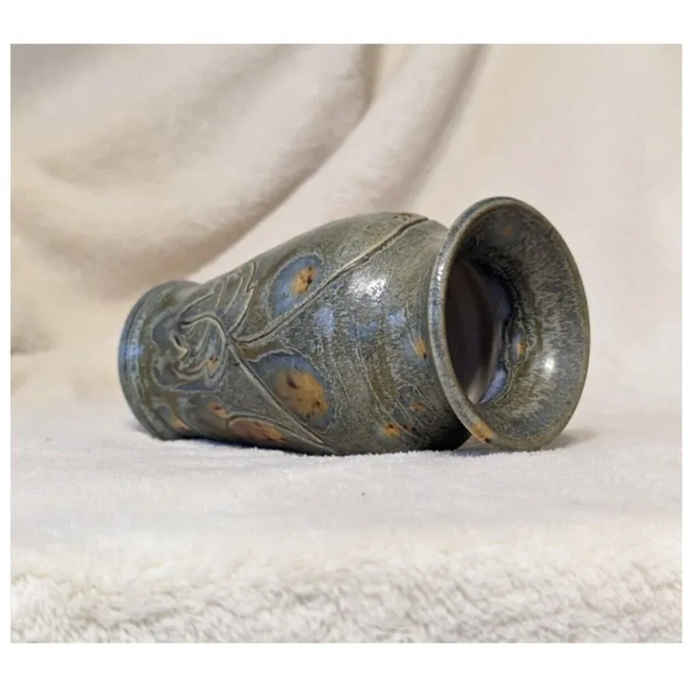 John W. Daulton Handcrafted Pottery Vase Made in W. Virginia U.S.A RARE Vintage